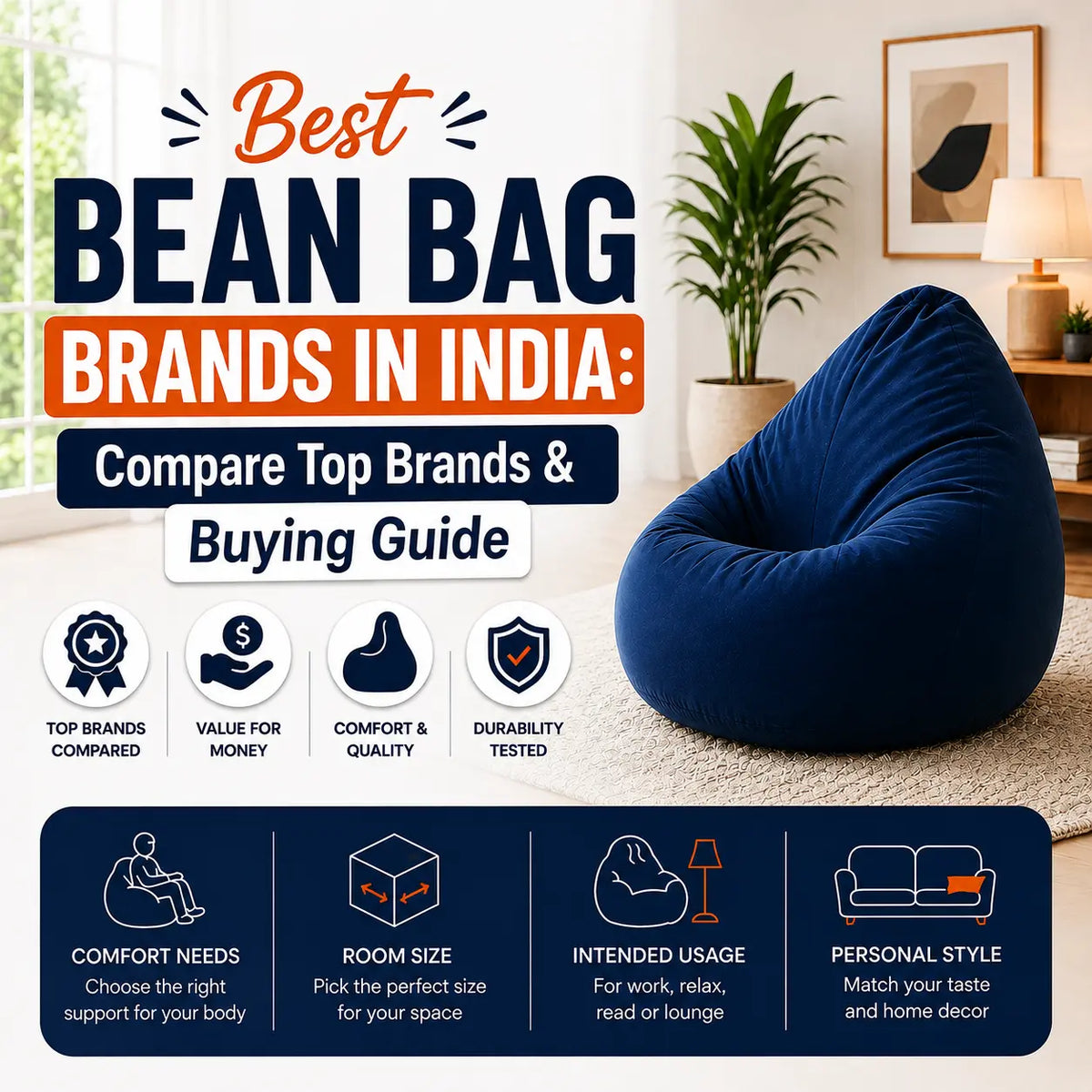 Best Bean Bag Brands in India for 2026: Compare Top Brands & Buying Guide