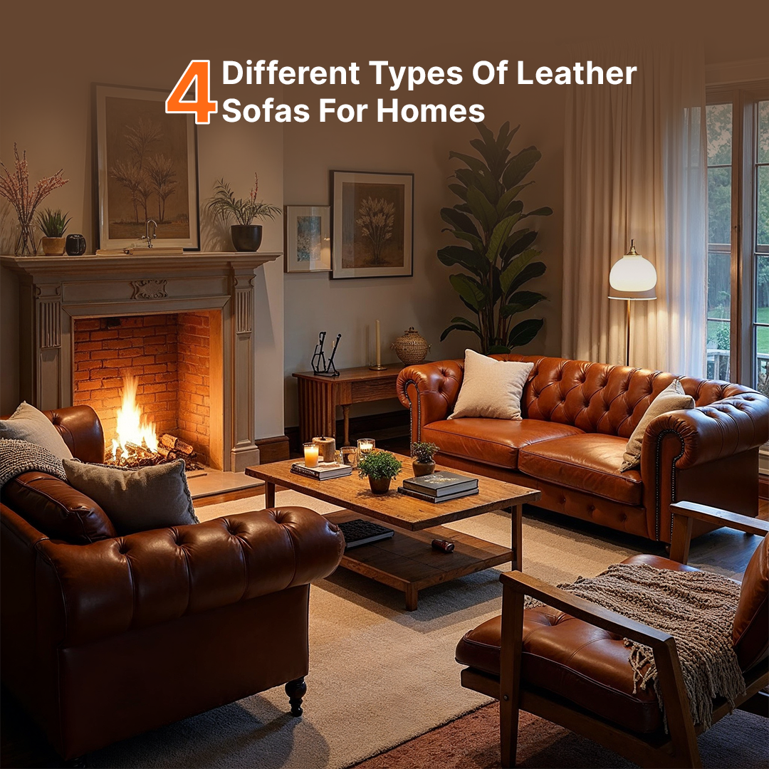 4 Different Types Of Leather Sofas For Homes