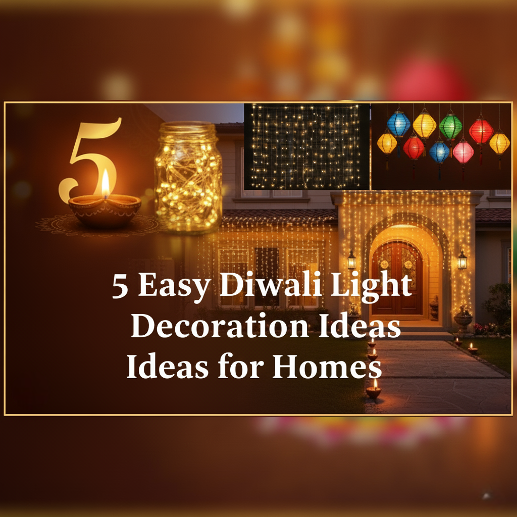 Easy diwali light decoration ideas for Homes