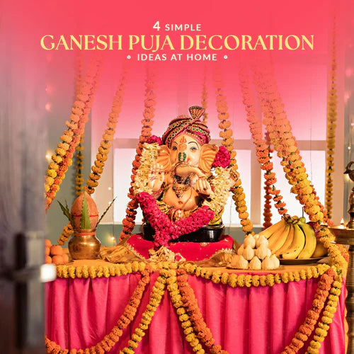 4 Simple Ganesh Puja Decoration Ideas At Home