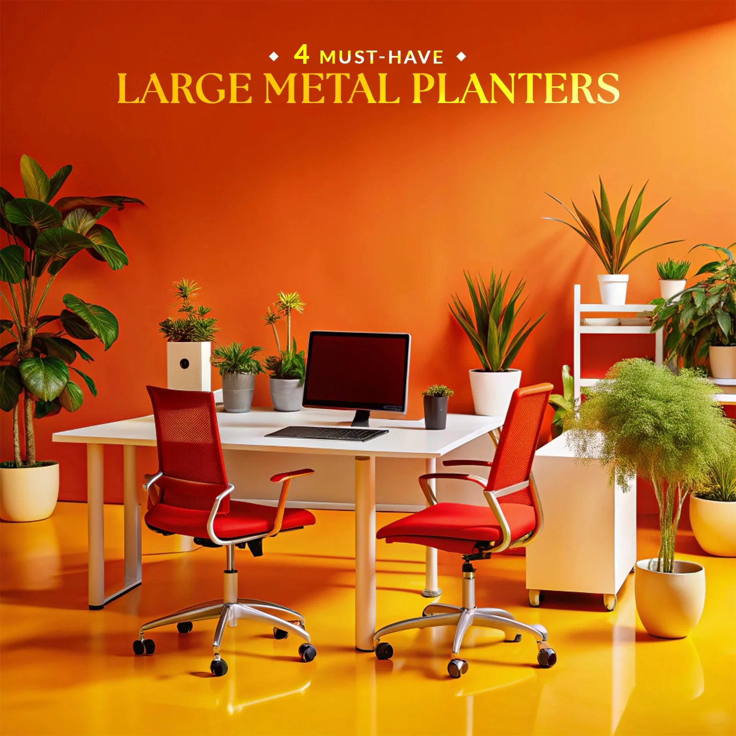 Home Decor Supremacy: 4 Must-Have Large Metal Planters