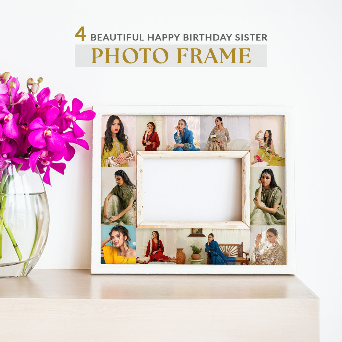 4 Elegant Happy Birthday Sister Frame Gifts