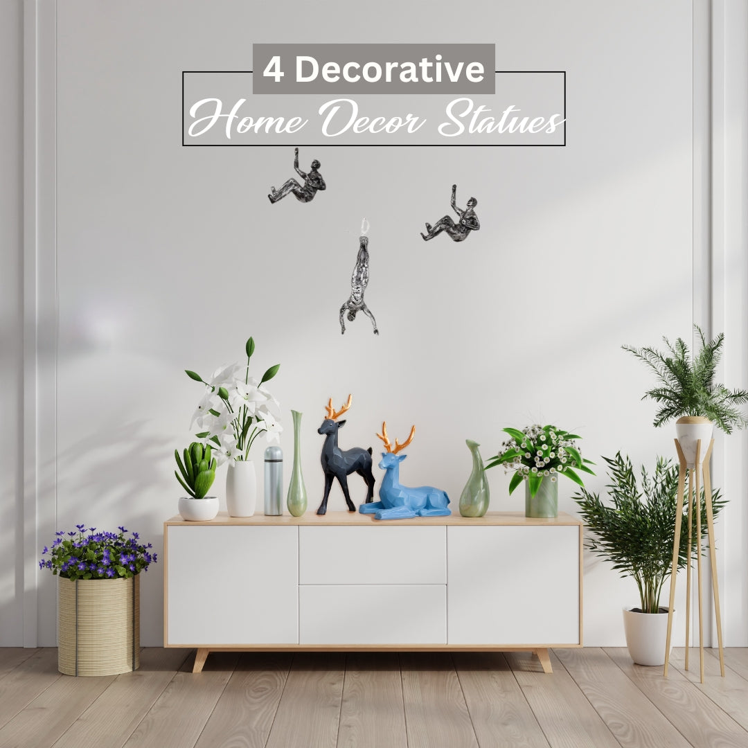 4 Decorative Home Decor Statues