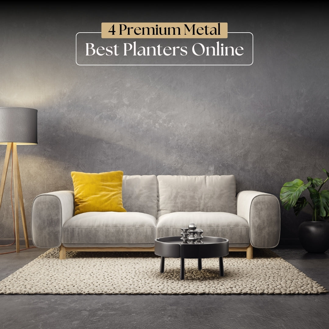 Buy 4 Premium Metal Planters Online at Best Price