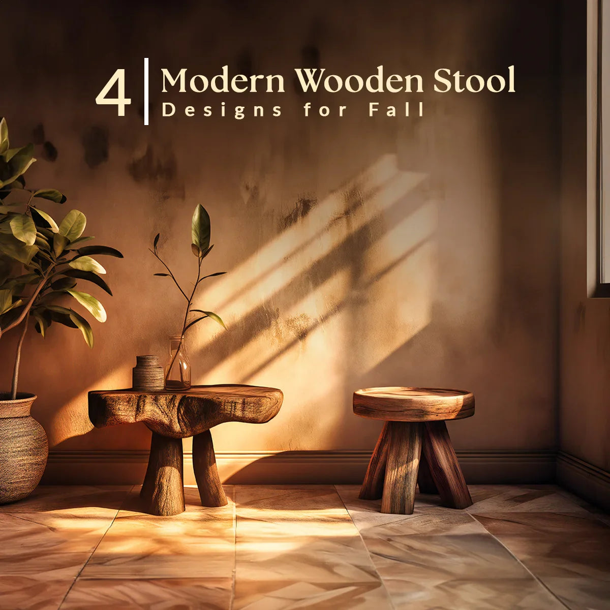 4 Modern Wooden Stool Designs for Fall