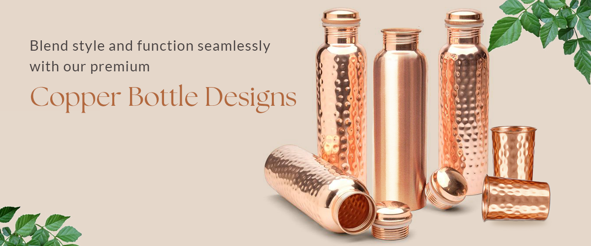 Buy the best copper water bottle 1 litre from ThreadVibe Living