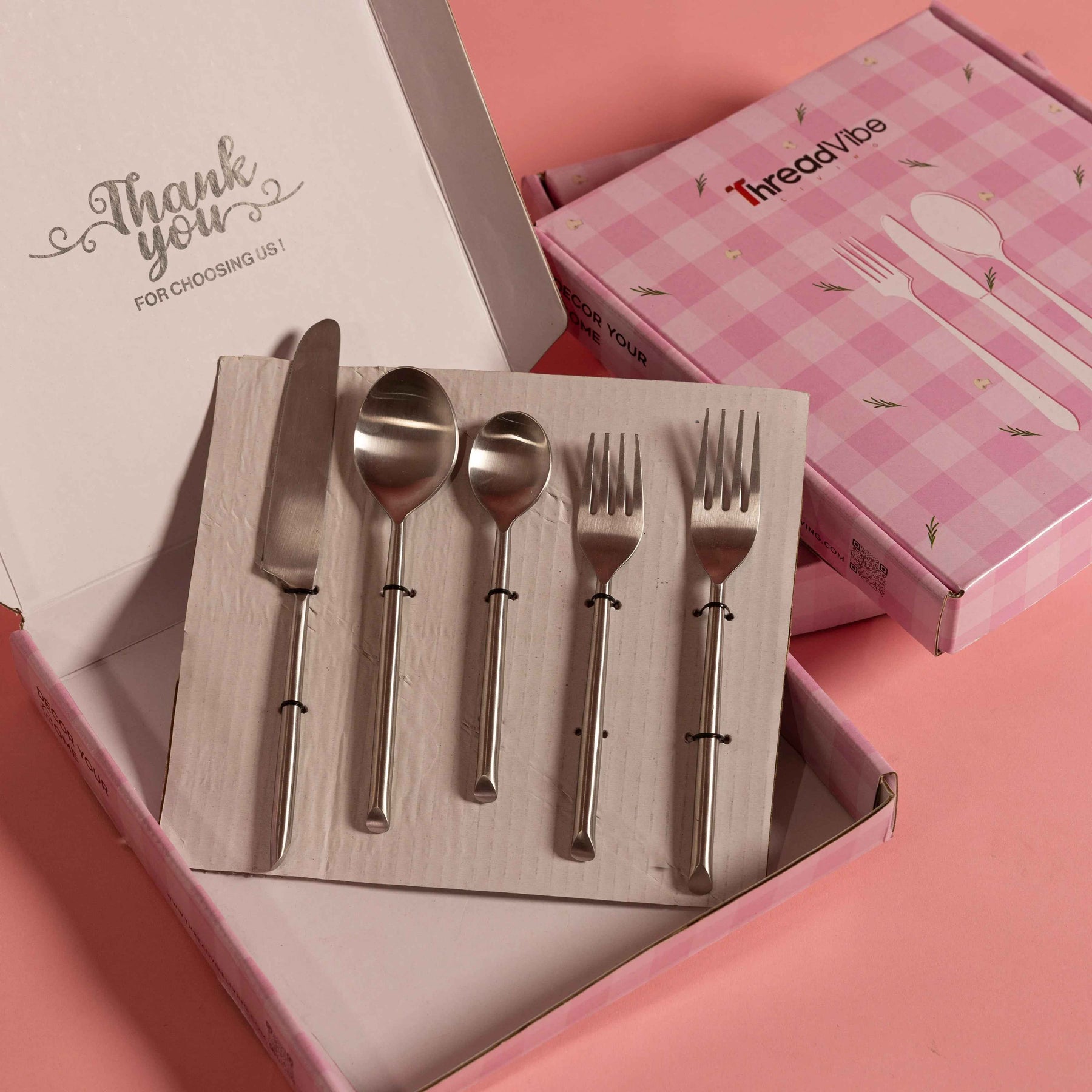Premium Matt Finish Stainless Steel Cutlery set of 5