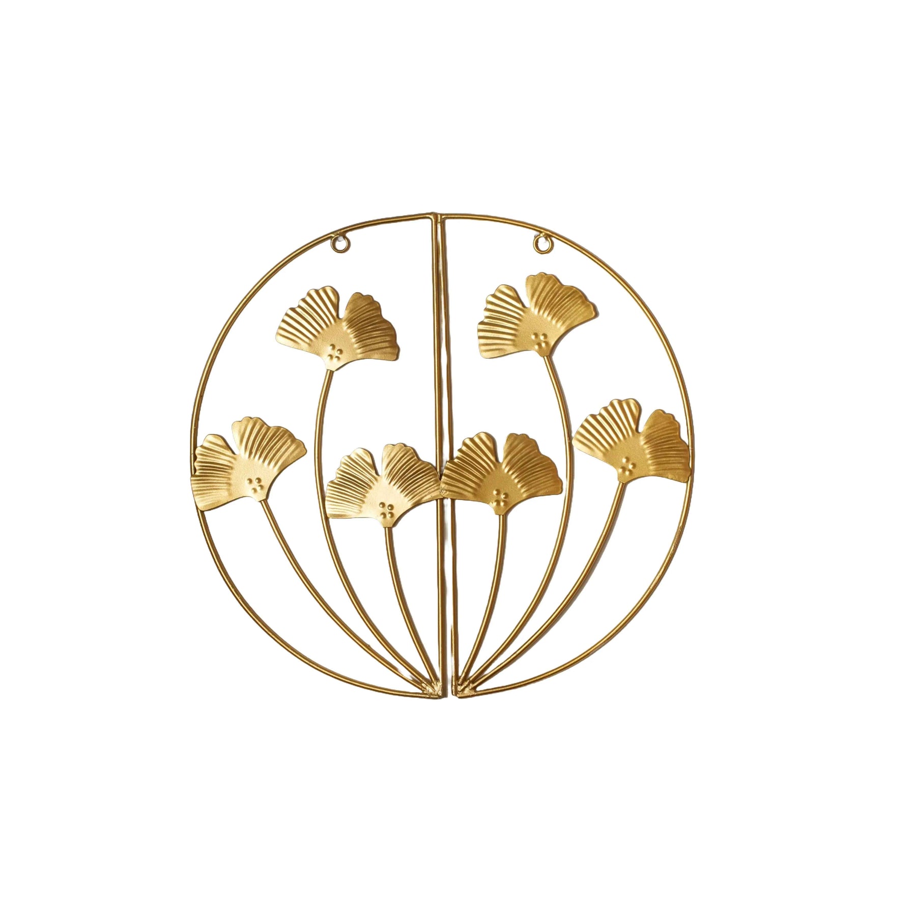 Metal Gold Ginkgo Wall Art