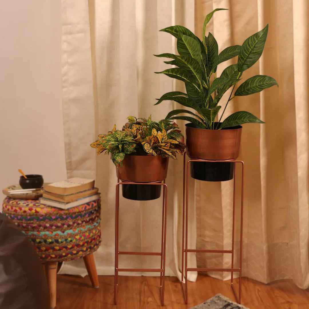 Modern Copper Plant Pot-Set of 2