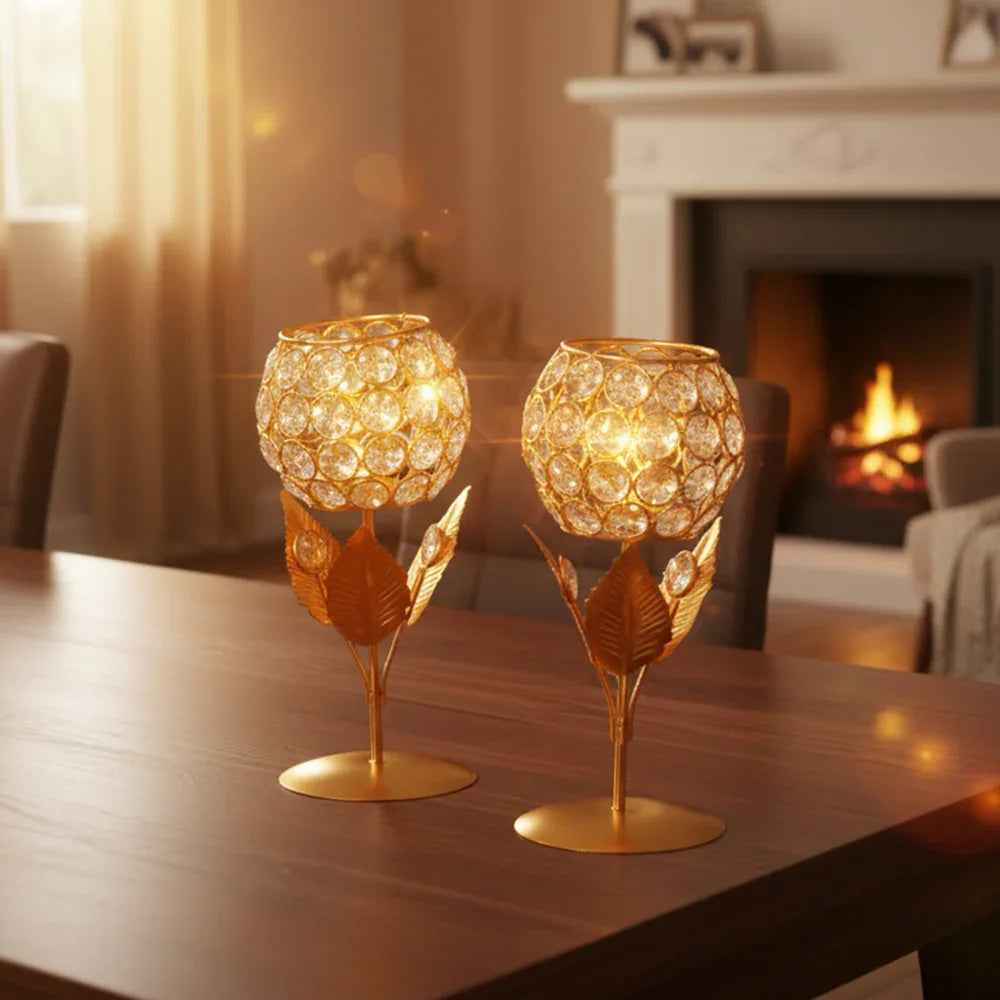 Crystal Candle Holders Set of 2
