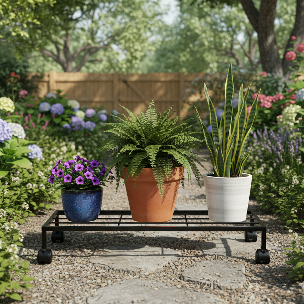 Heavy Duty Plant Stand Caddy with Wheels