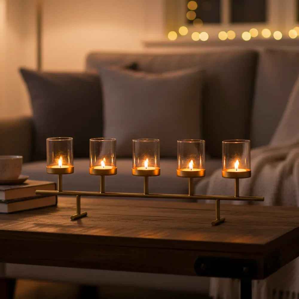 Gold Votive Candle Holder