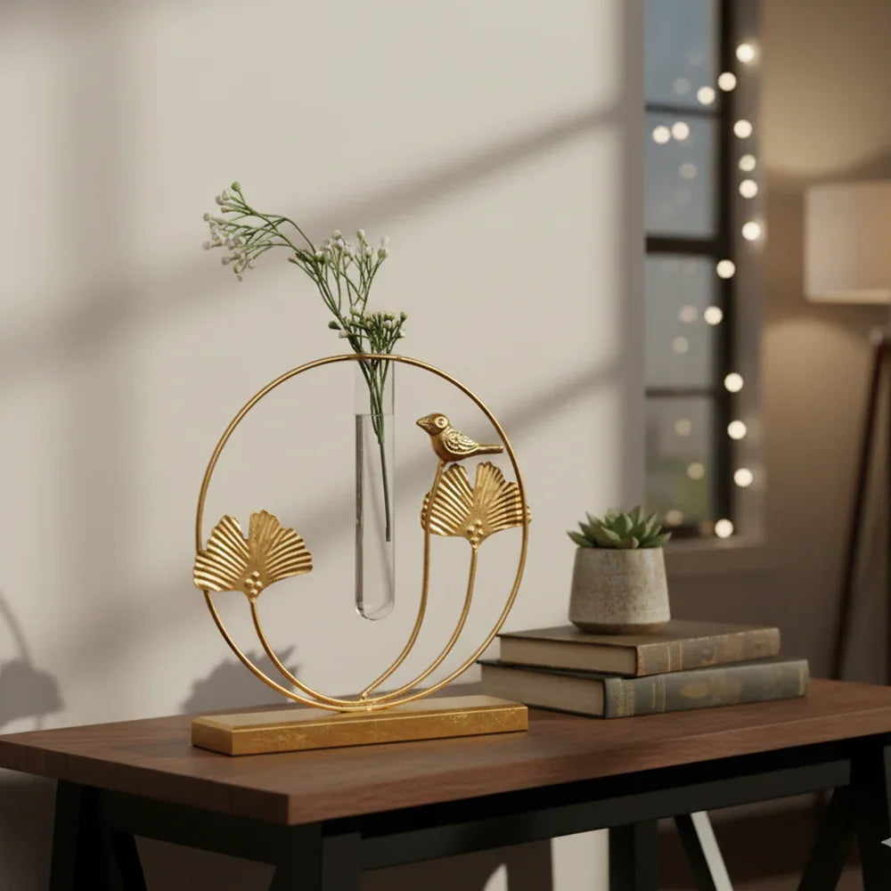 Gold Leaf Bud Vase Planter