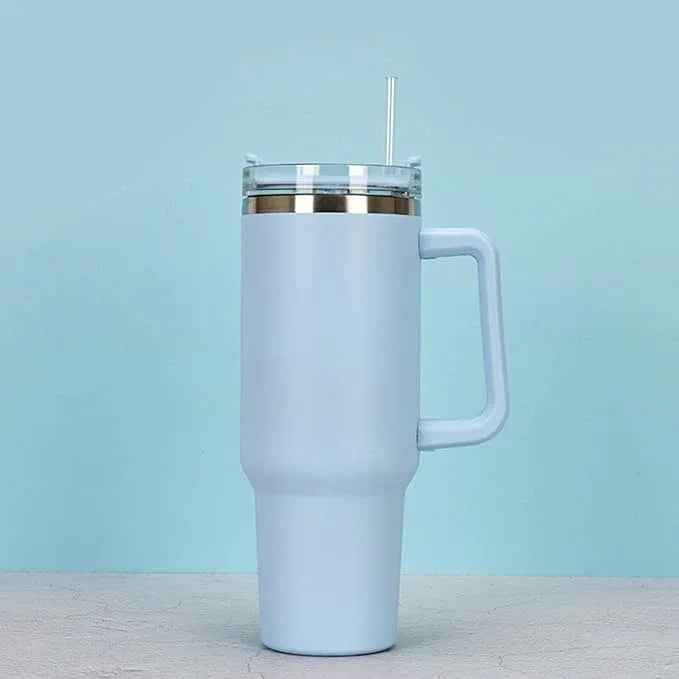 Premium Insulated Tumbler with Handle in Sky Blue