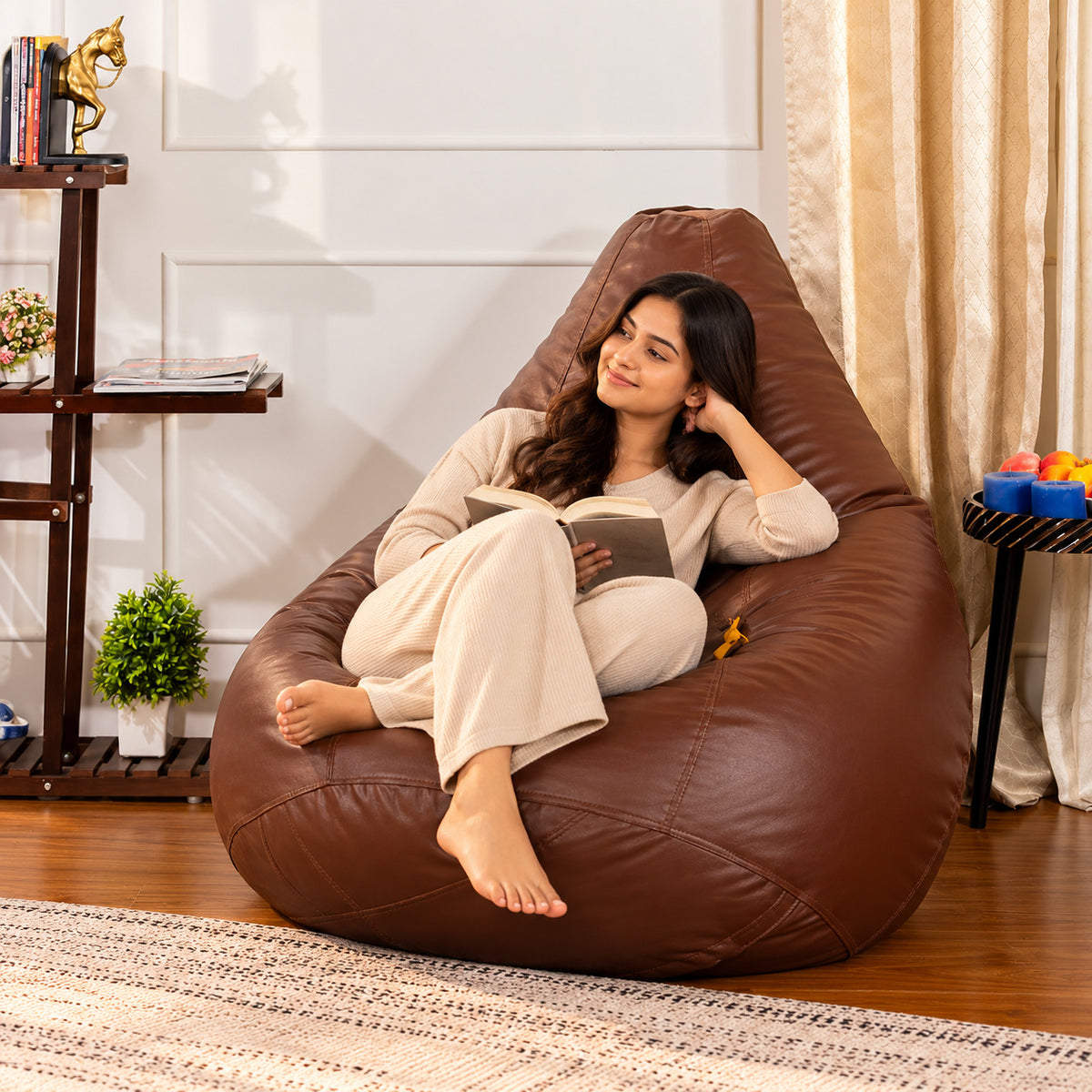 5XL Bean Bag with Beans in Tan