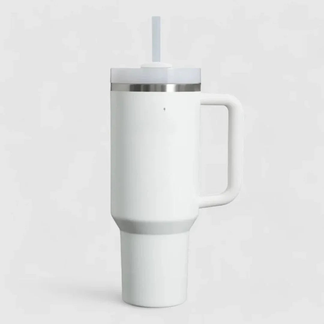 Tumbler Water Bottle in White