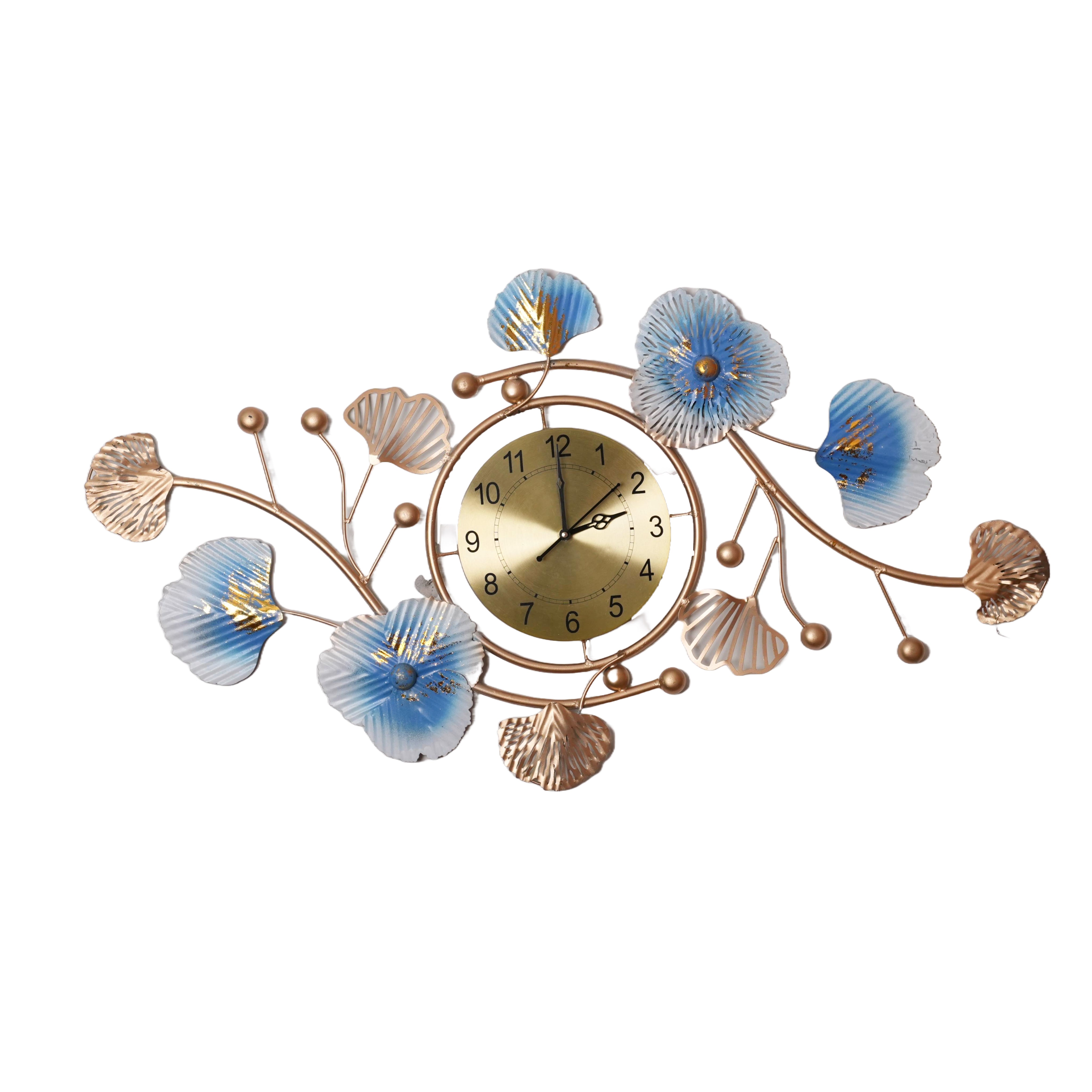 Decorative Floral Metal Wall Clock