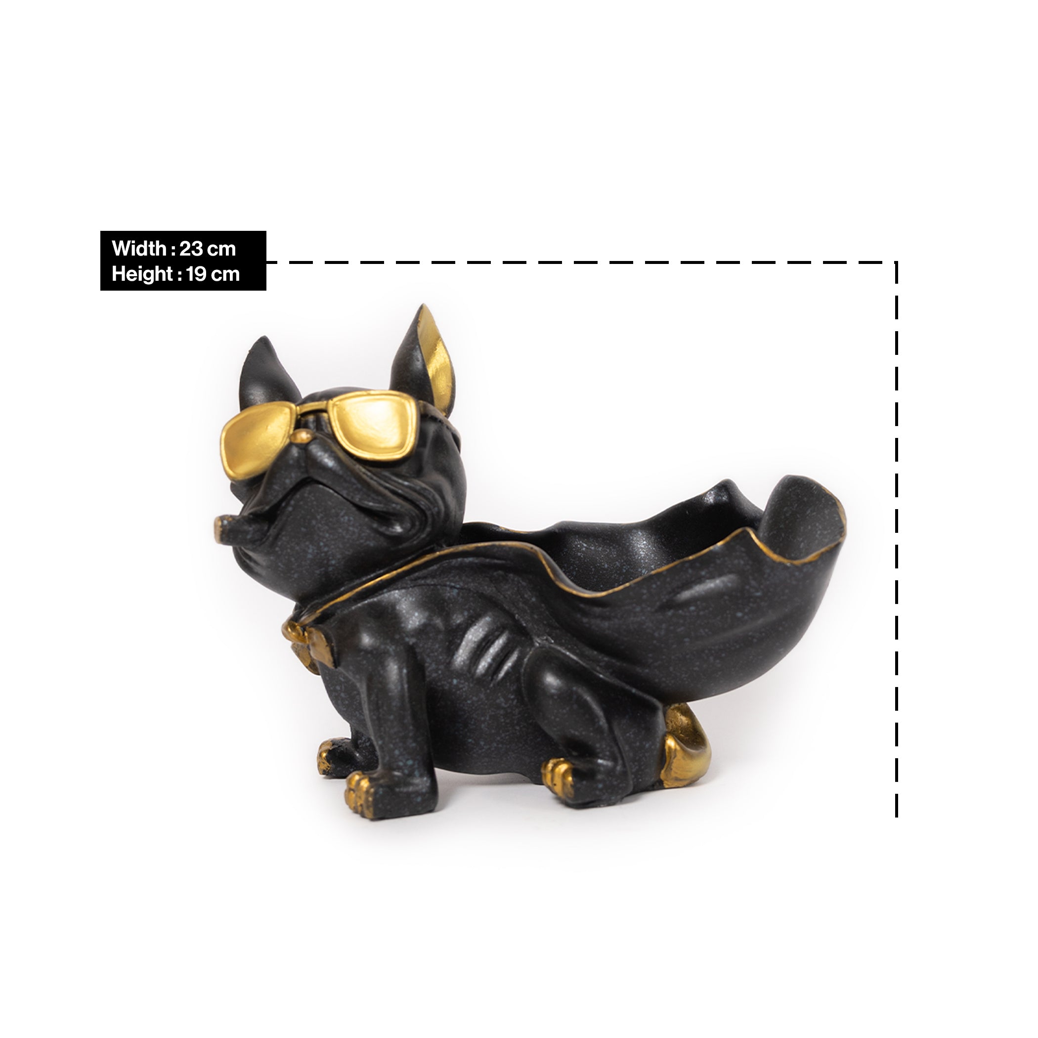 Geometric Dog Statue Jewelry Storage Bowl In Home Decor