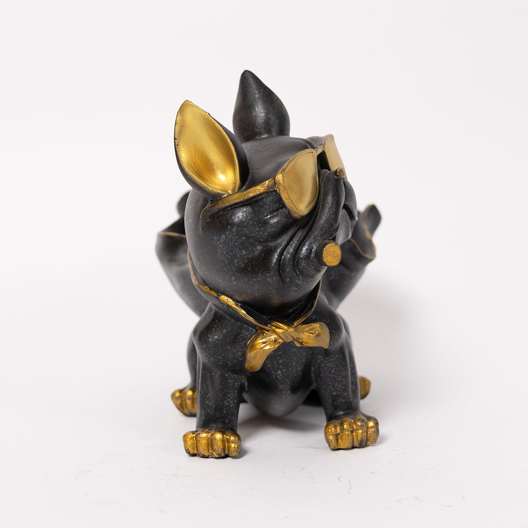 Geometric Dog Statue Jewelry Storage Bowl In Home Decor