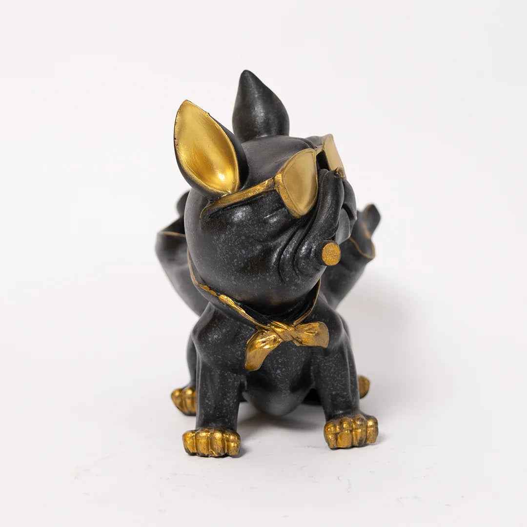 Geometric Dog Statue Jewelry Storage Bowl In Home Decor