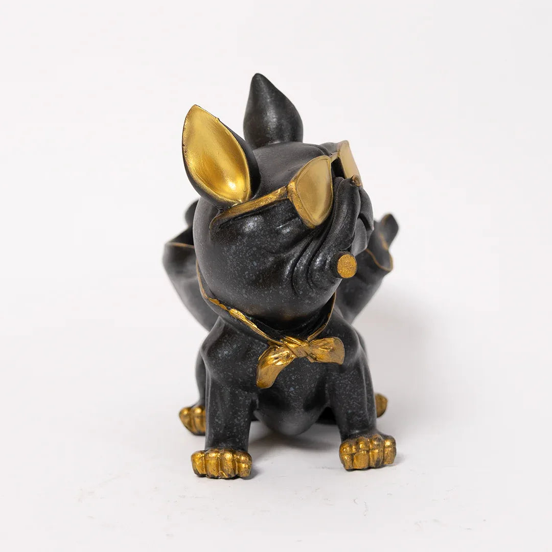 Geometric Dog Statue Jewelry Storage Bowl In Home Decor