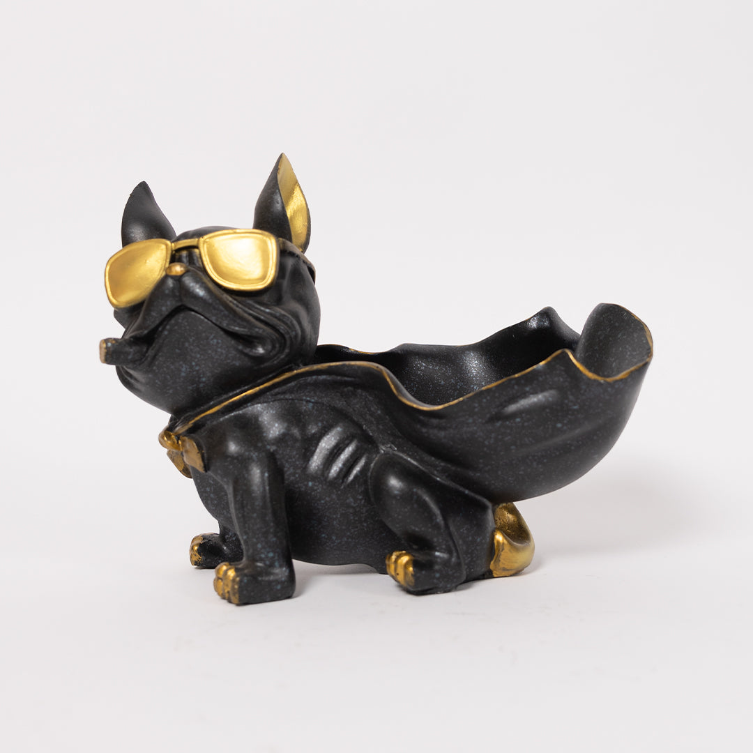 Geometric Dog Statue Jewelry Storage Bowl In Home Decor