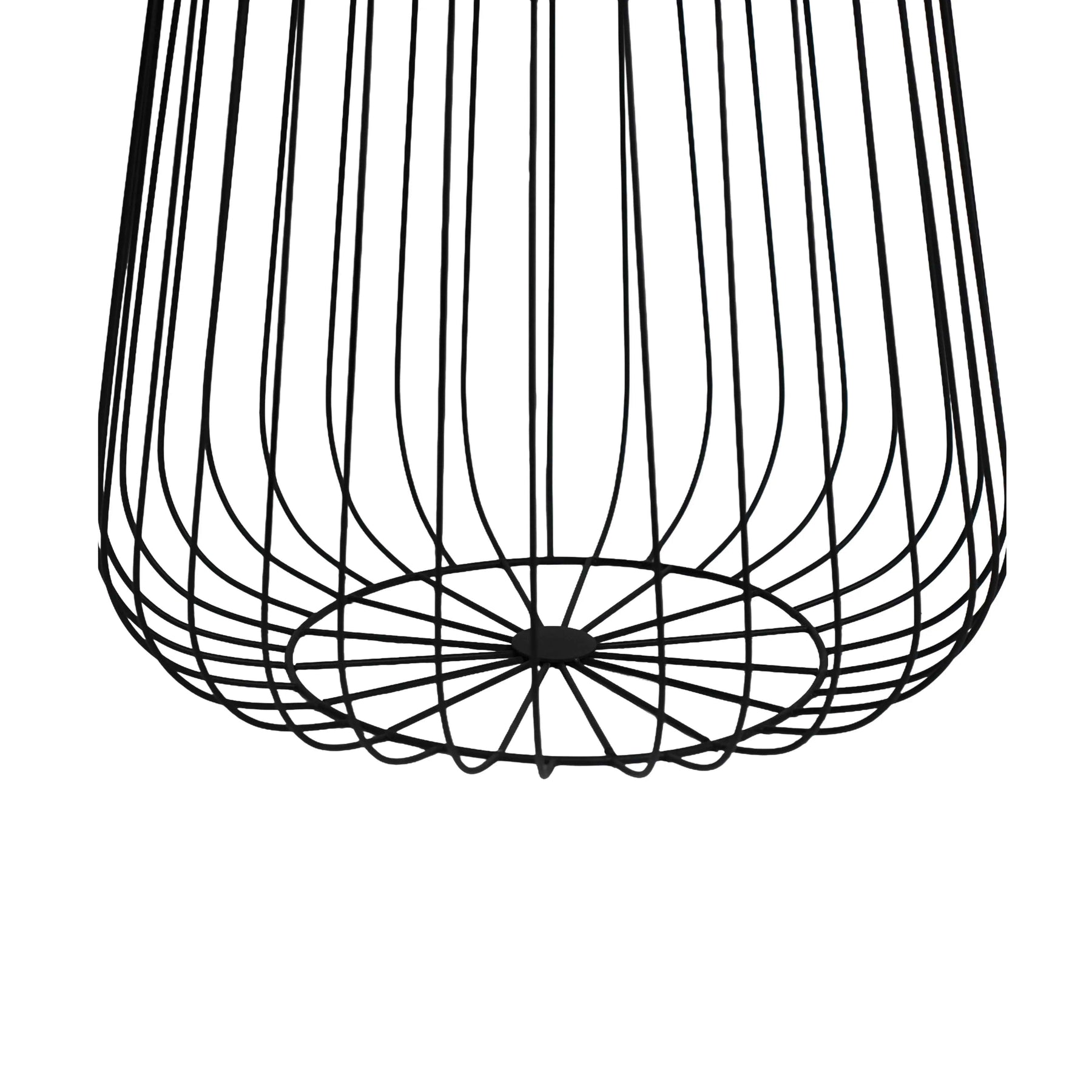 Metal Round Wire Side Table in Black for Living Room and Bedroom