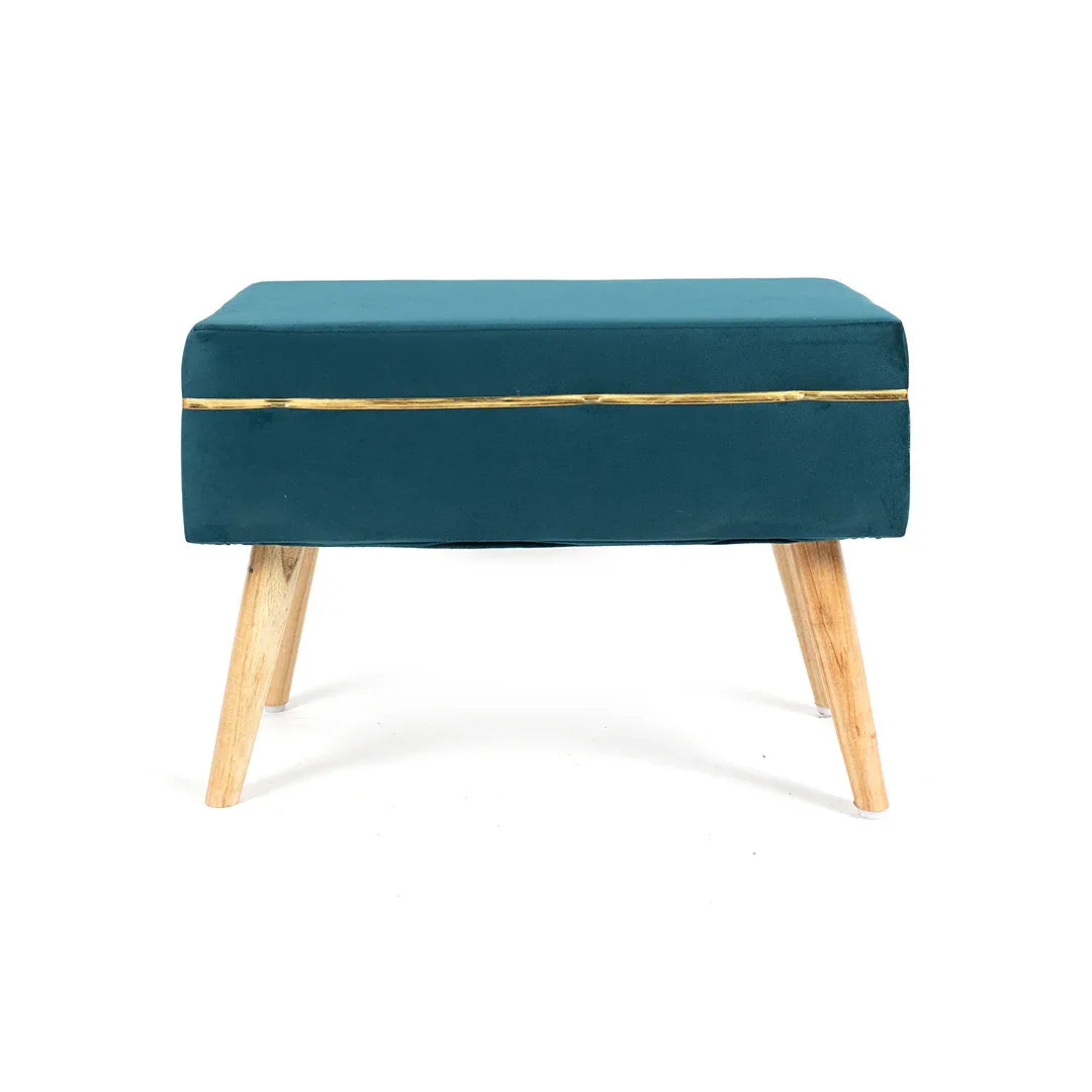 Velvet Oval Bench Set Of 2 in Powder Blue