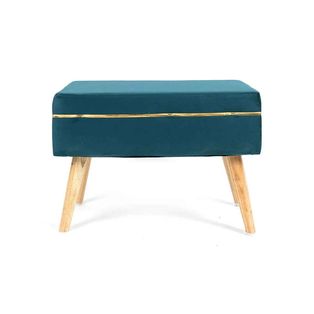 Velvet Oval Bench Set Of 2 in Powder Blue