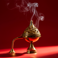 Brass Incense Burner, Dhoop Dani with Handle