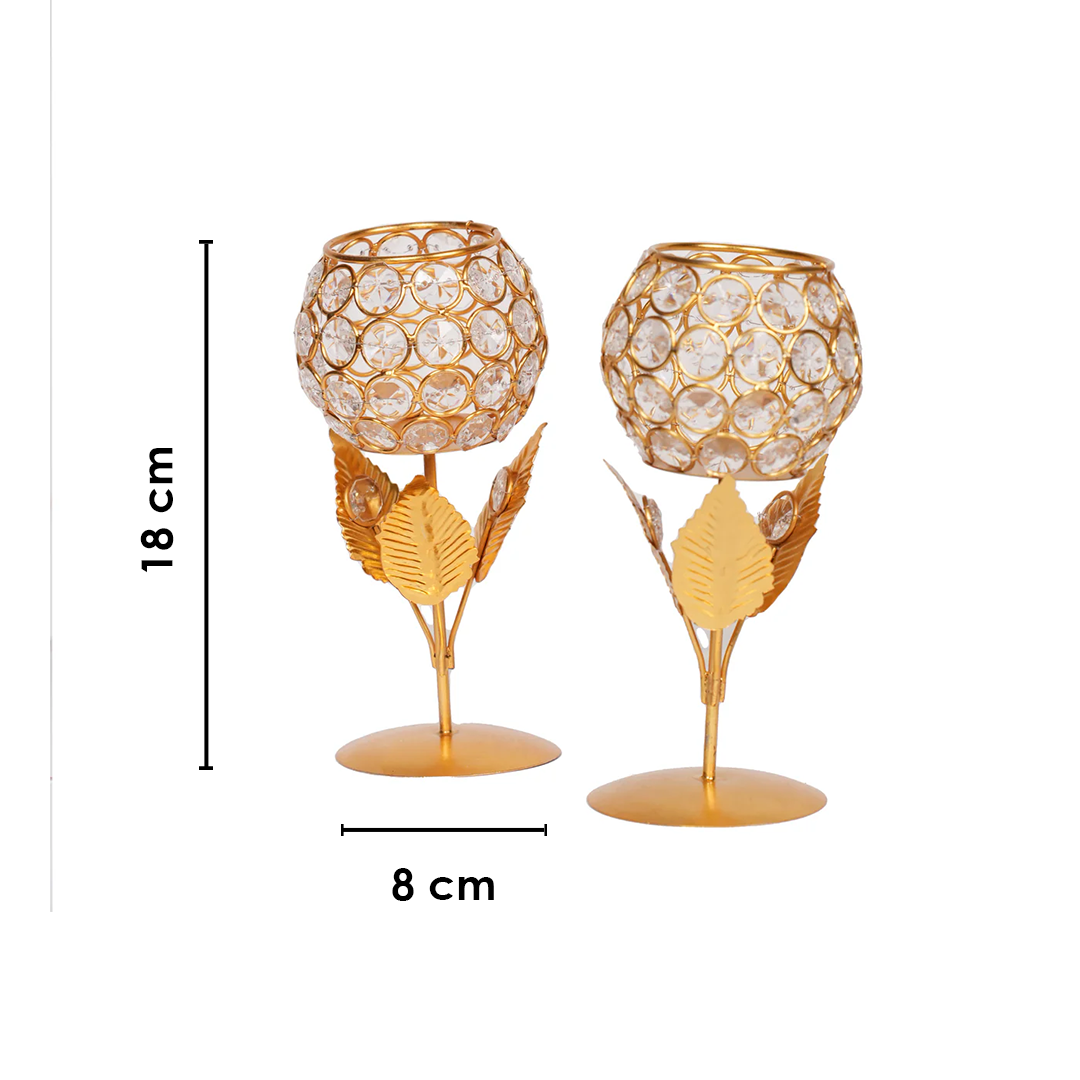 Crystal Candle Holders Set of 2