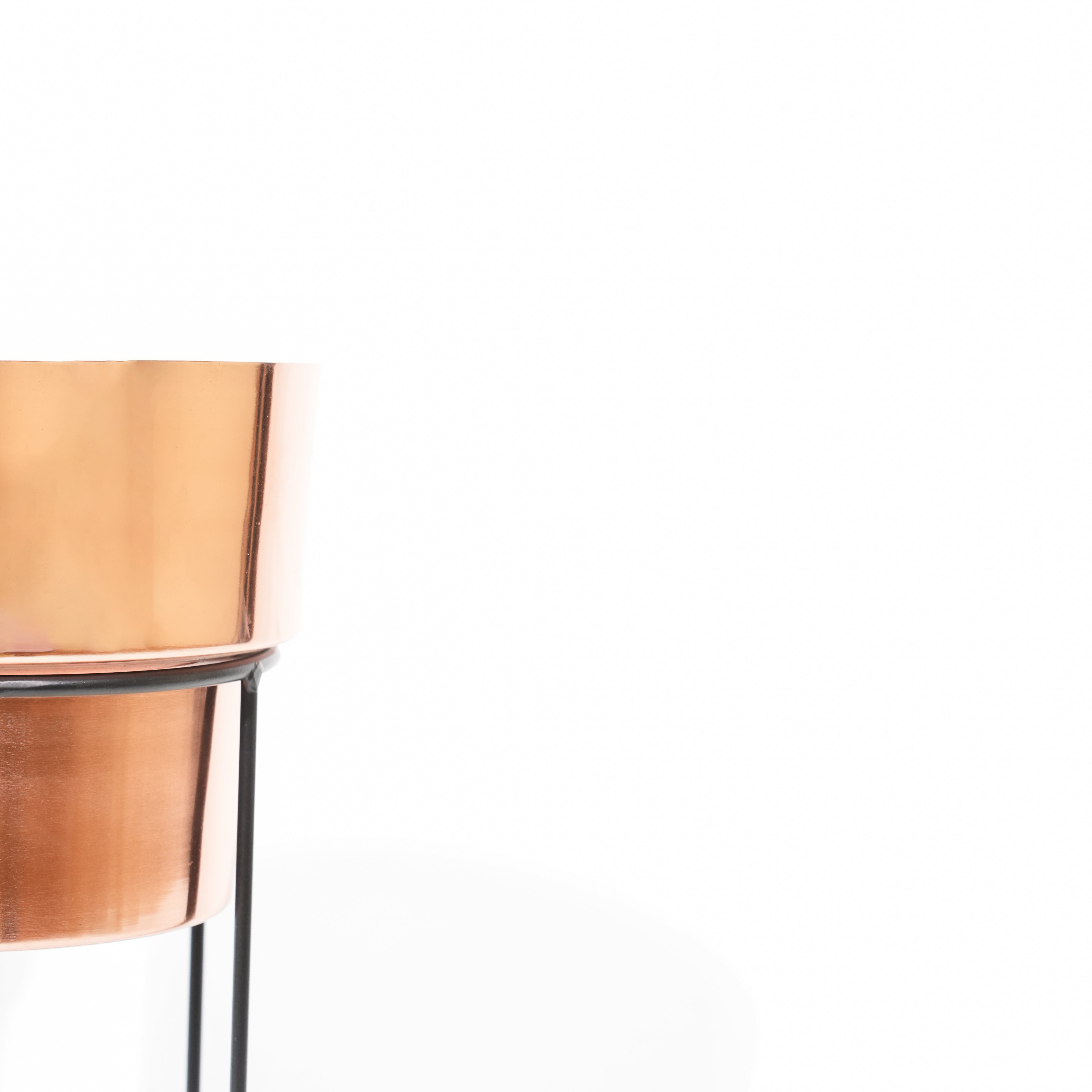 Tall Copper Planters Set of 2