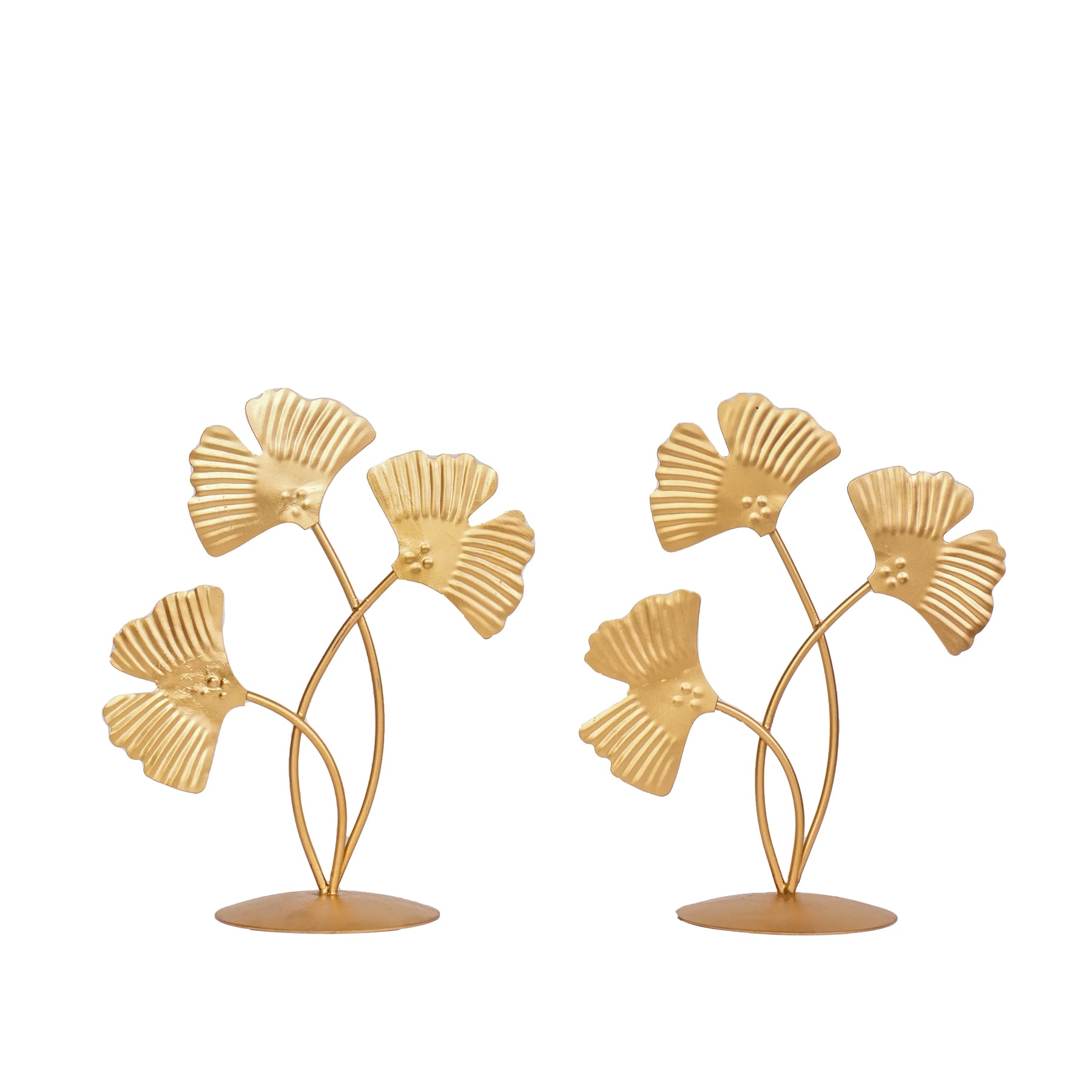 Gold Ginkgo Table Decor Set of 2