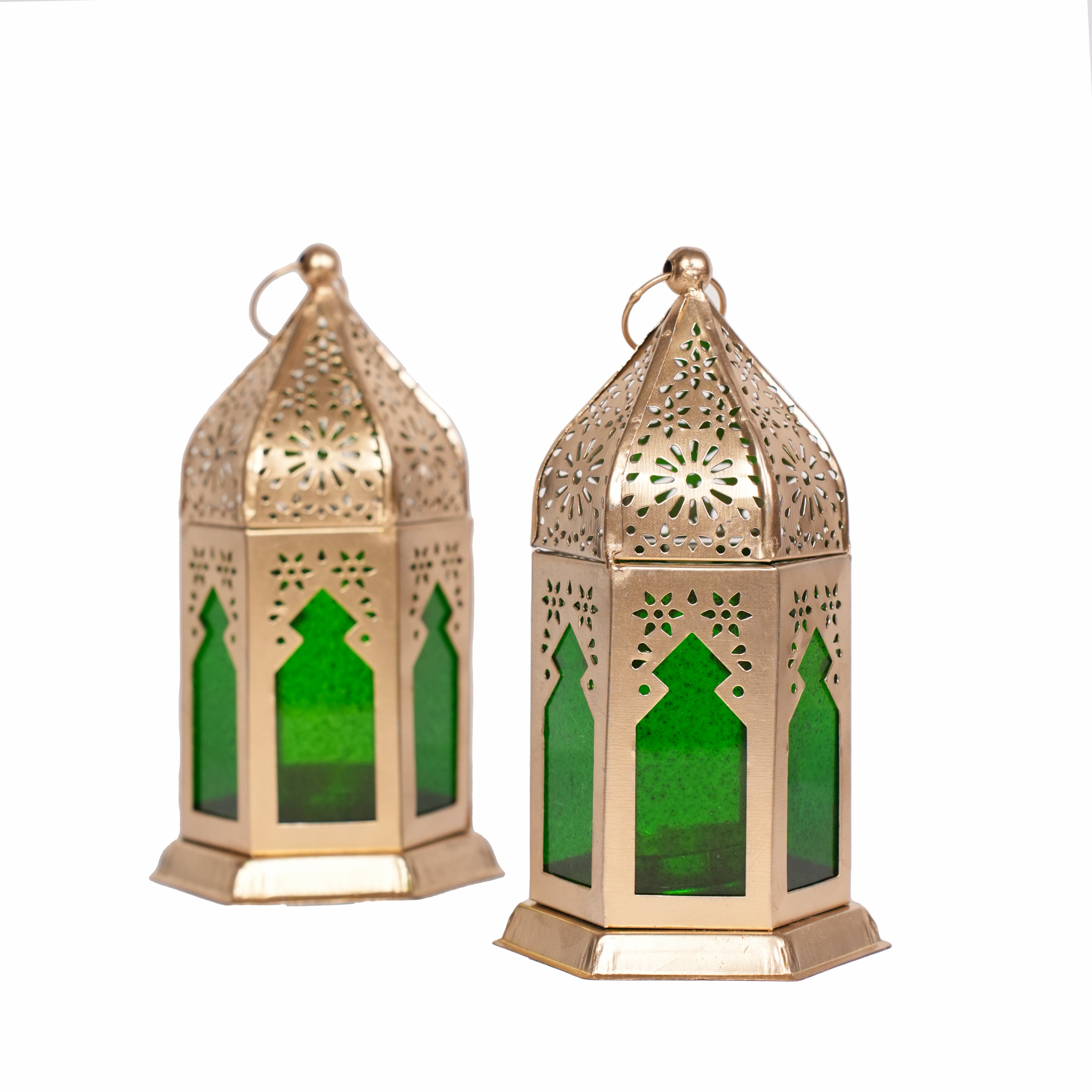 Emerald Moroccan Lanterns Set of 2