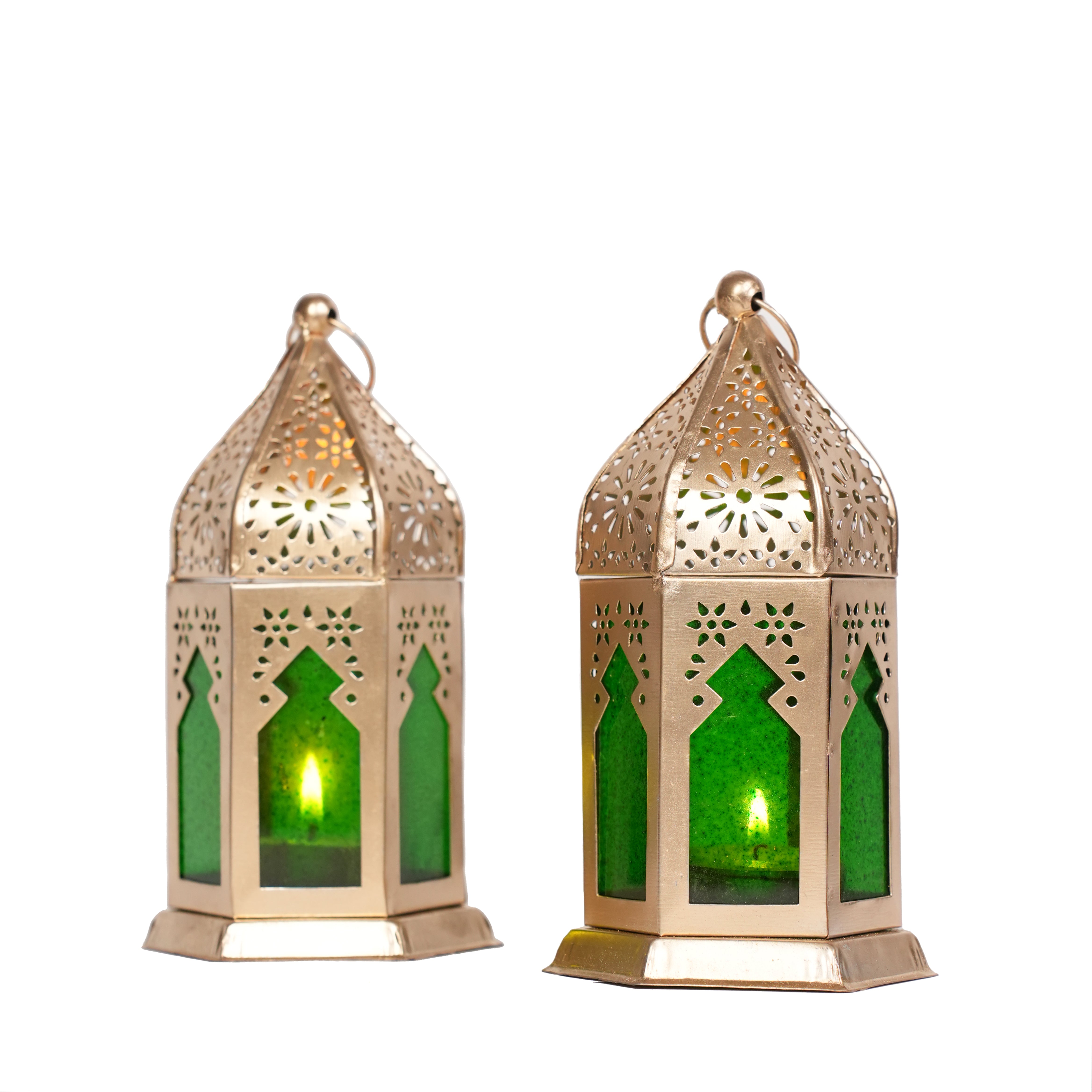 Emerald Moroccan Lanterns Set of 2