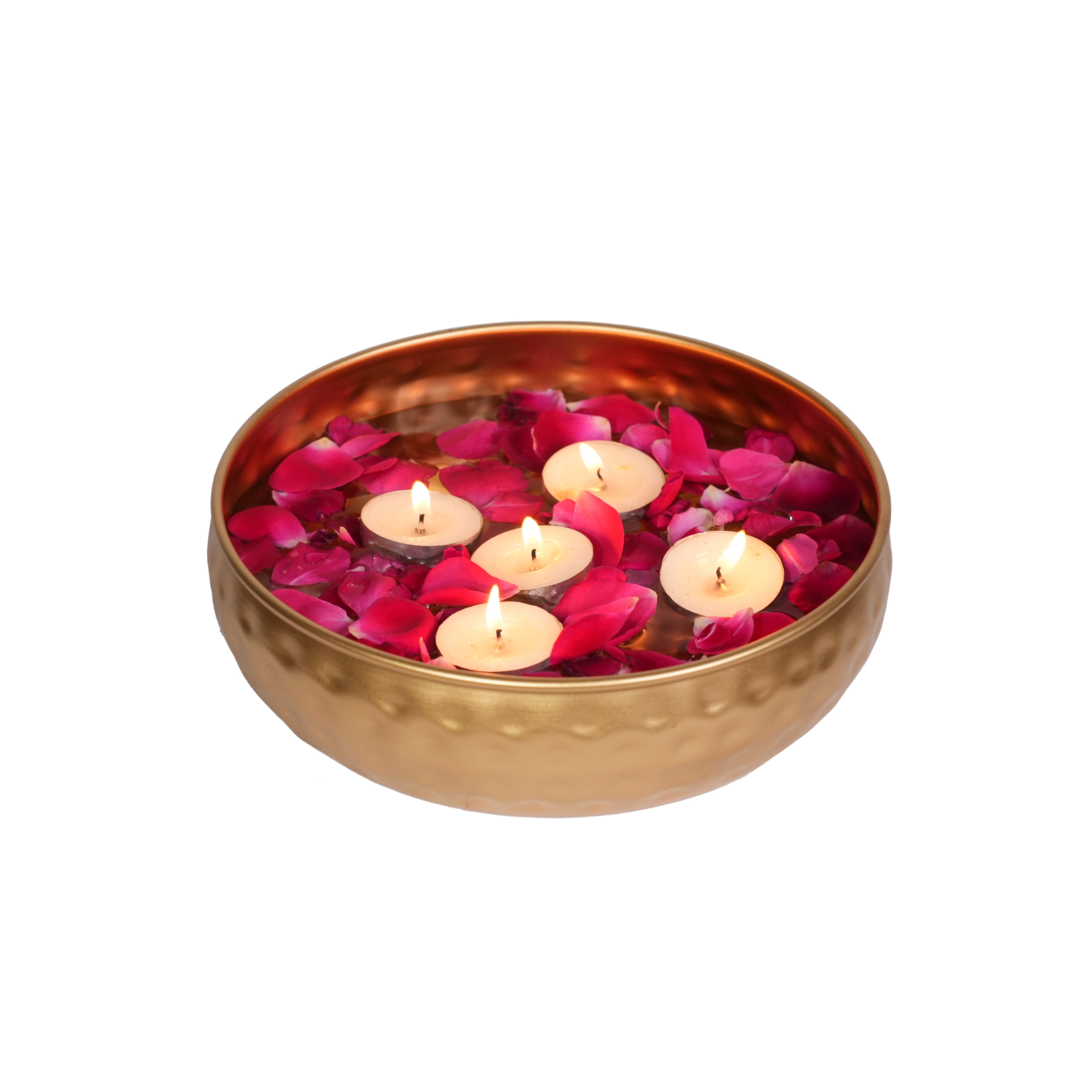 Decorative Hammered Metal Urli Bowl