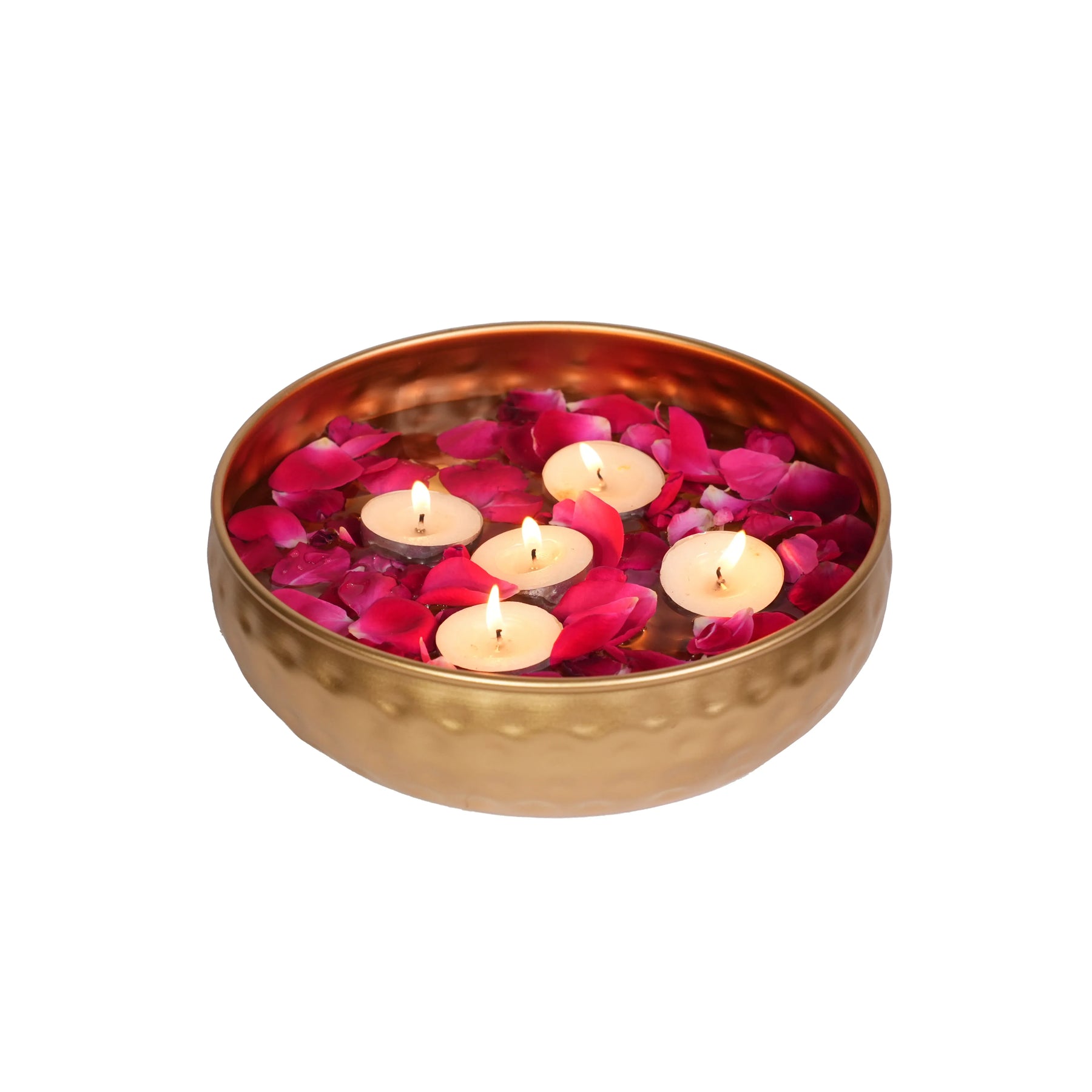 Decorative Hammered Metal Urli Bowl