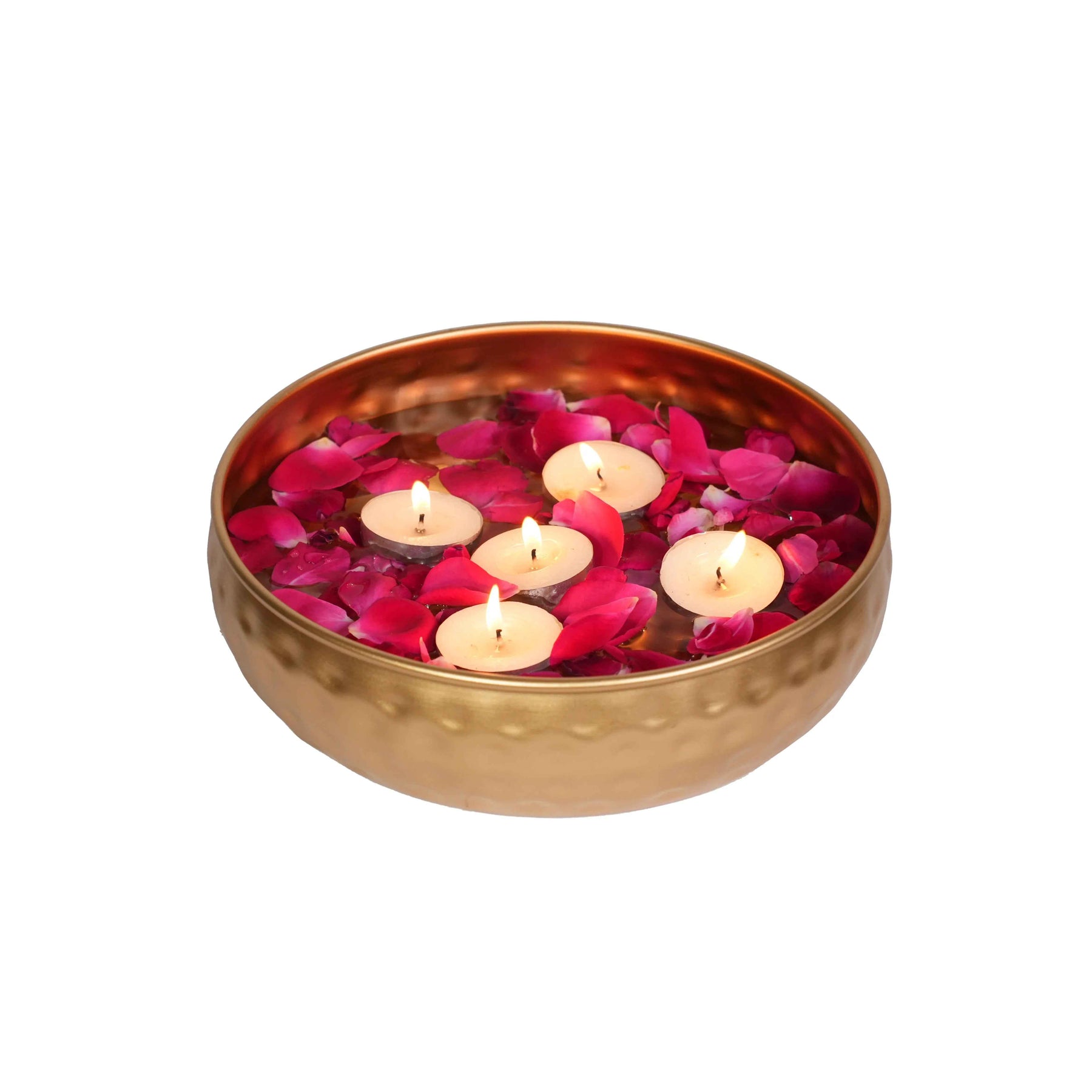 Decorative Hammered Metal Urli Bowl