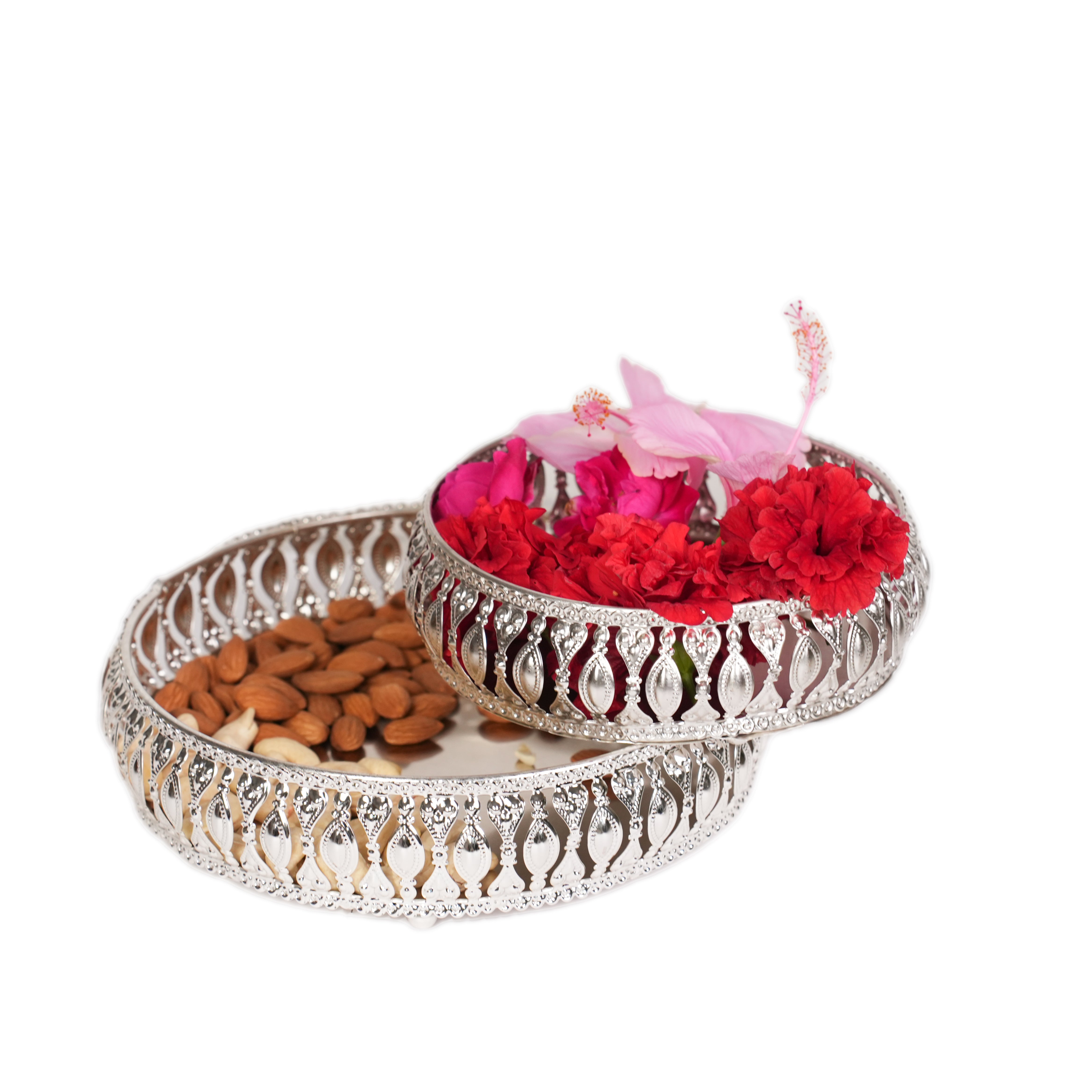 German Silver Serving Trays Set of 2