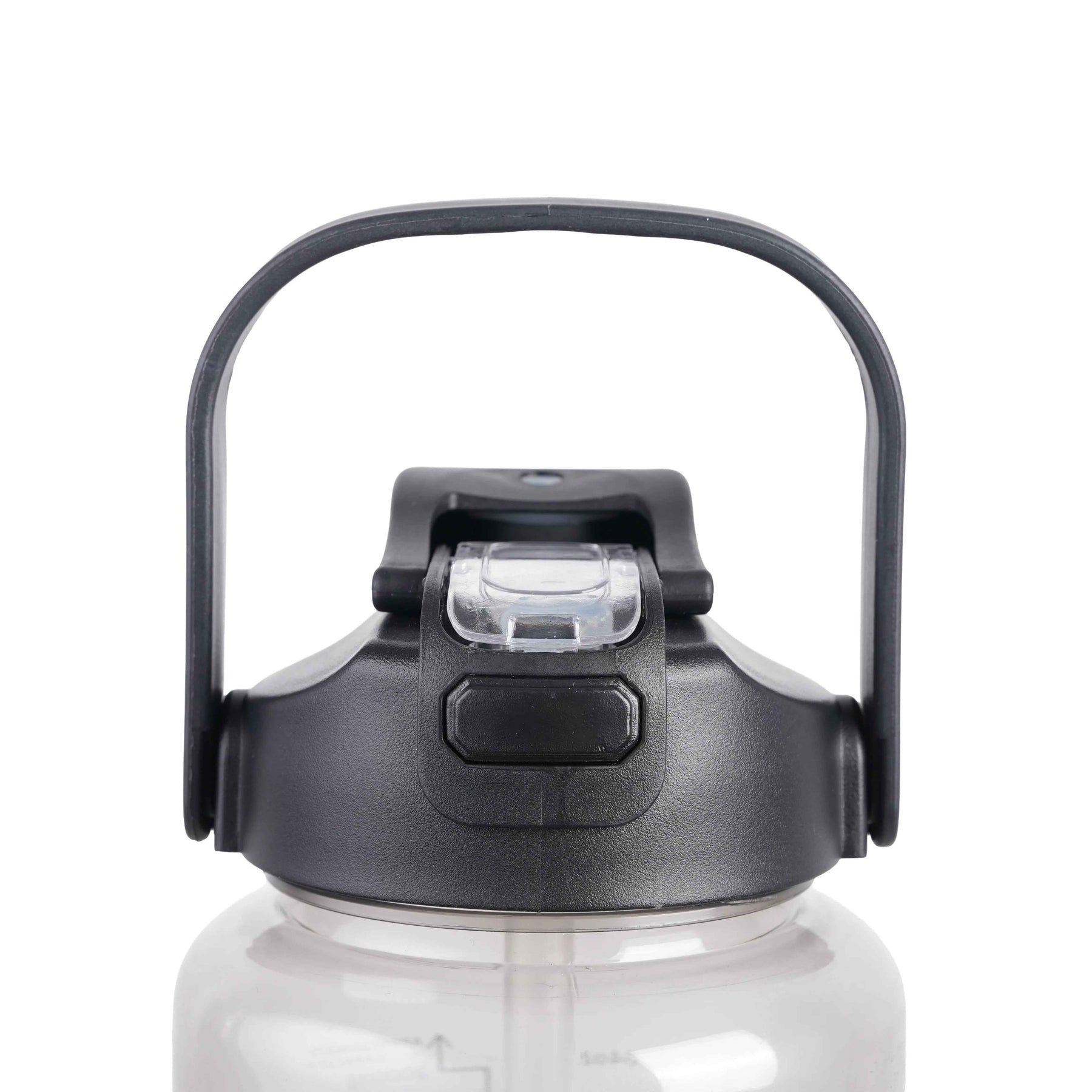 Premium Transparent Motivational Water Bottle in Black