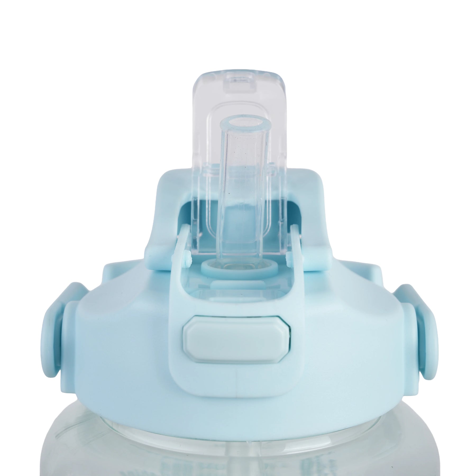 Premium Transparent Motivational Water Bottle in Sky Blue