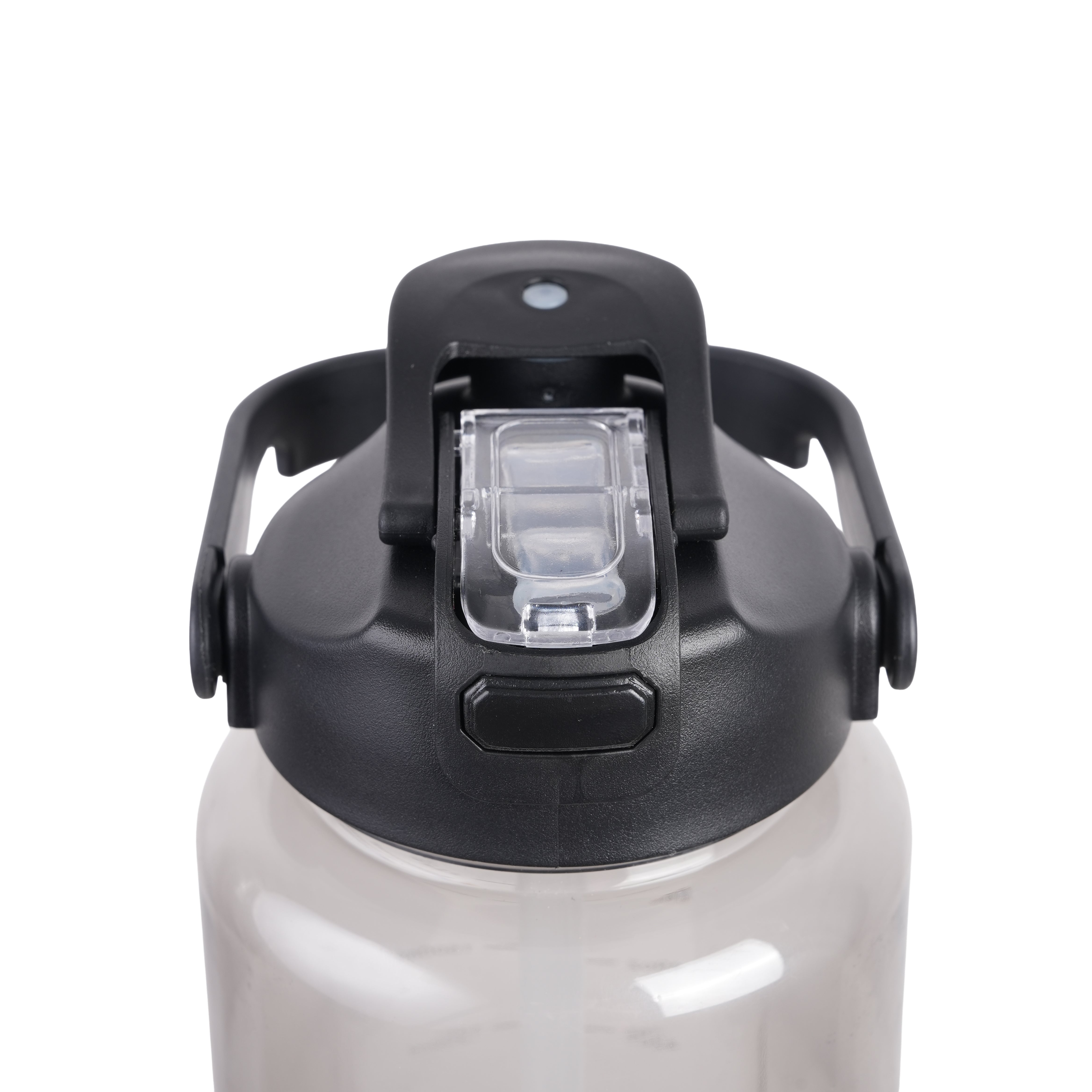 Premium Transparent Motivational Water Bottle in Black