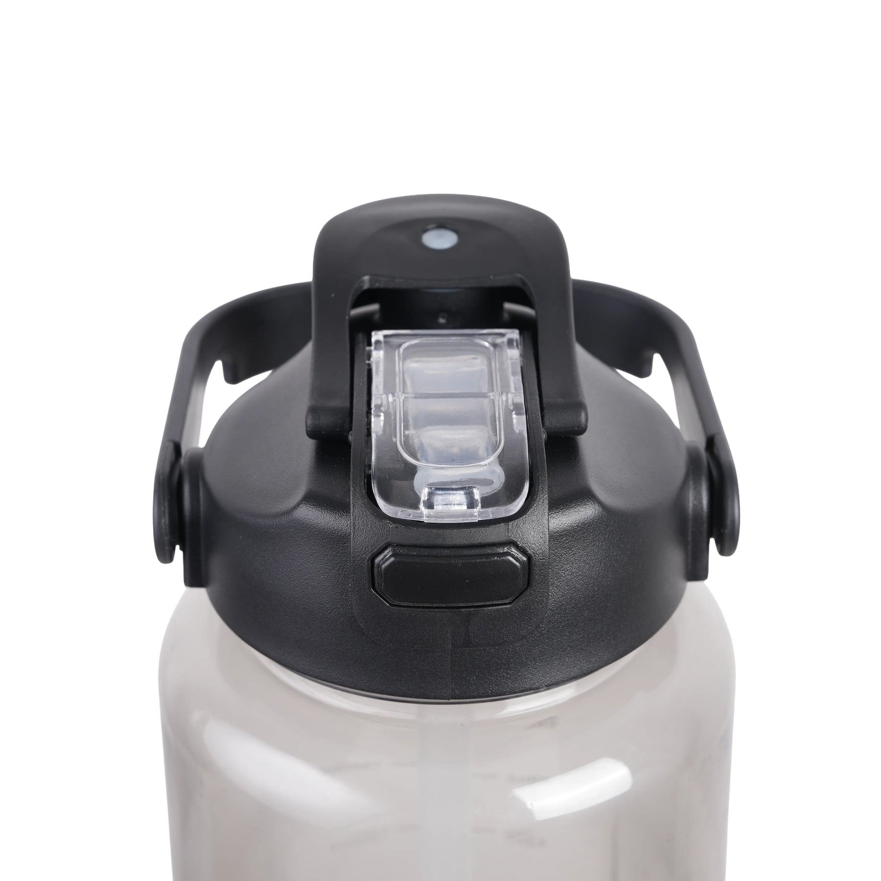 Premium Transparent Motivational Water Bottle in Black