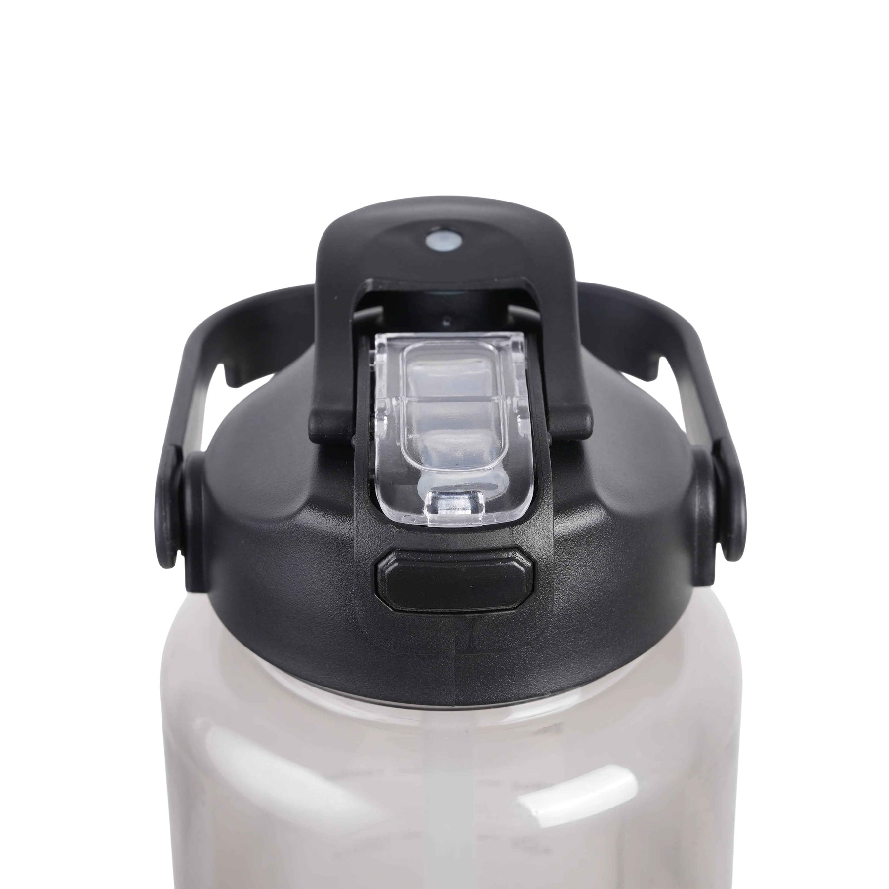 Premium Transparent Motivational Water Bottle in Black