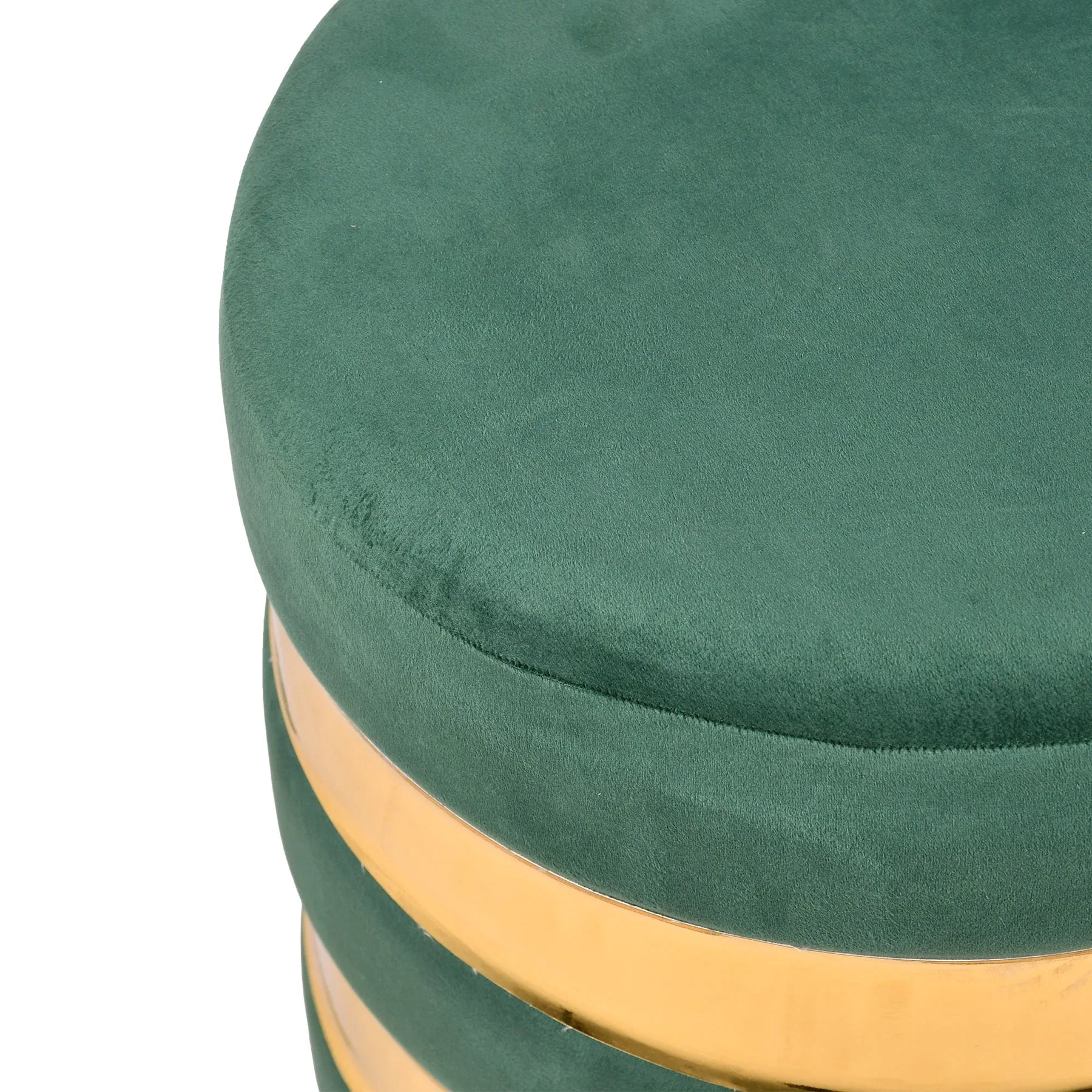 Ottoman Drum Stool Green 2