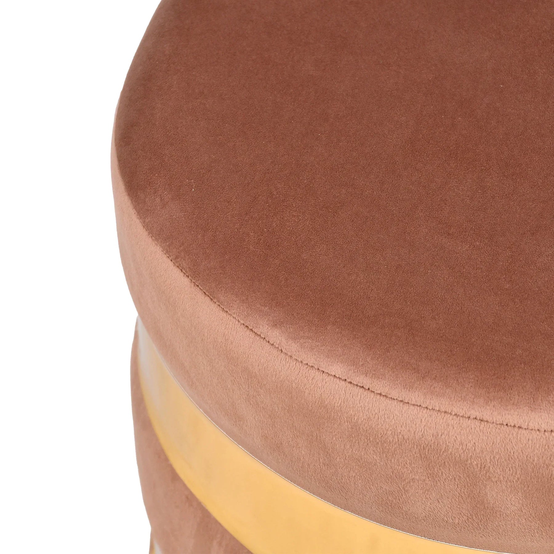 Ottoman Drum Stool Brown 2