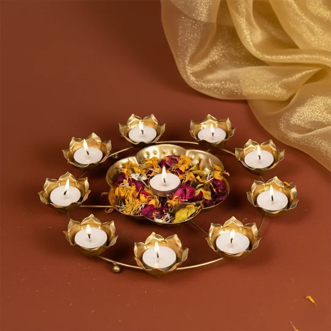 Flower Diya Urli Stand