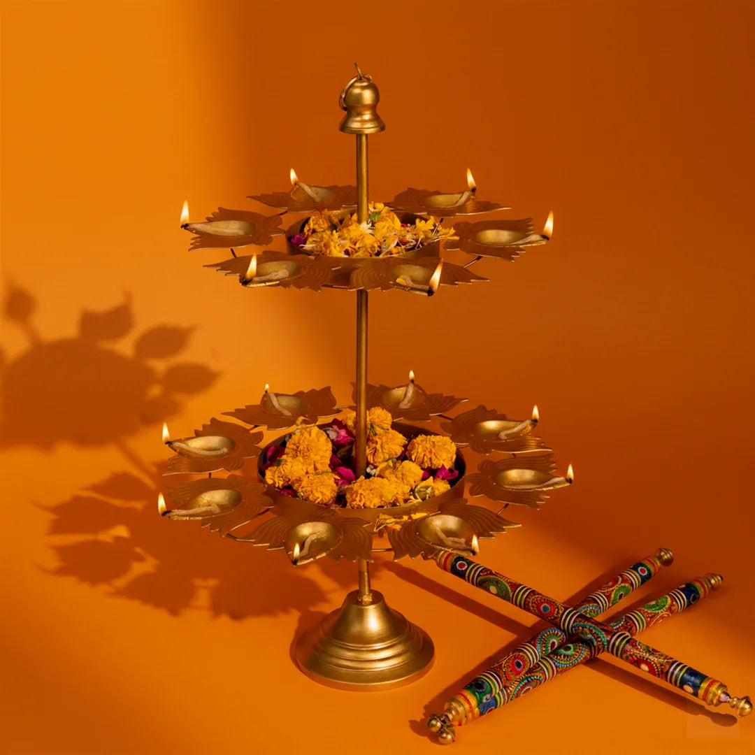 Flower Urli Stand-2 Layer Stand