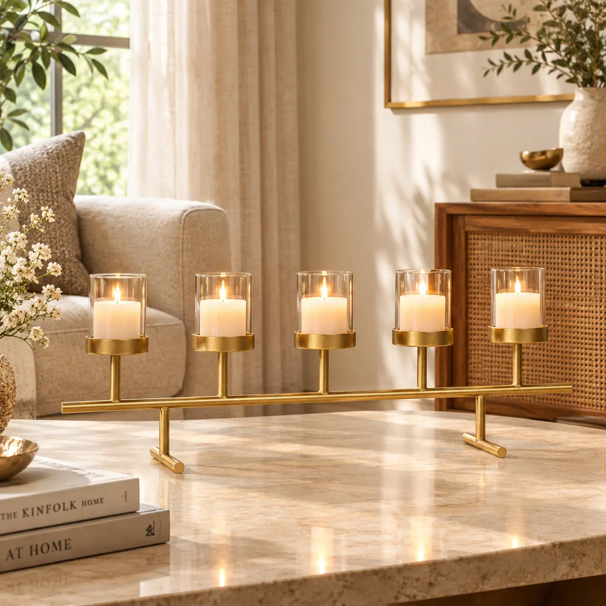 Gold Votive Candle Holder