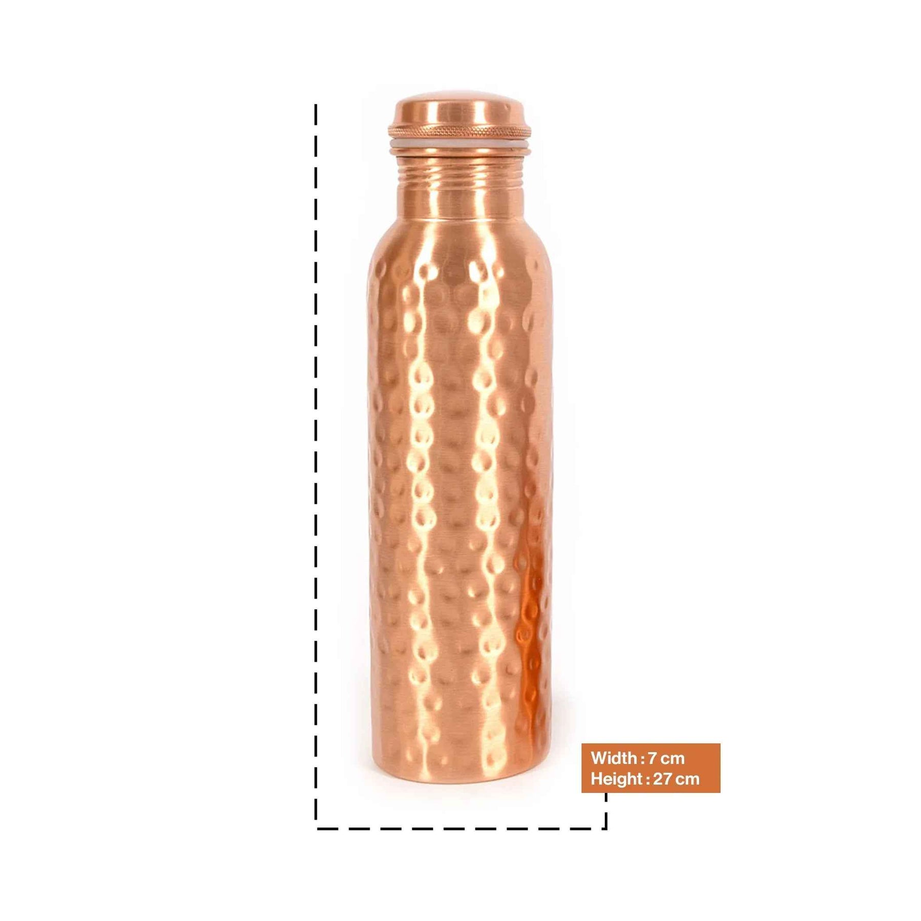 Traditional Hammered Copper Water Bottle in 1Ltr